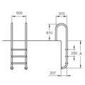 Schody MURO Luxe 2 st. AISI 316