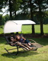 Zahradní houpací postel Vivere Double Chaise Rocker, Sienna