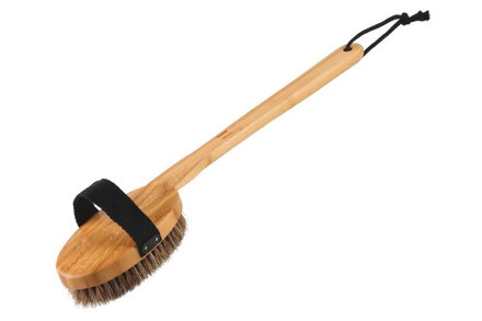 RENTO Saunový kartáč s rukojetí 2v1 Bambus