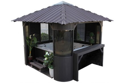 Zastřešení vířivky - Altán GAZEBO šedý