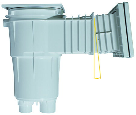 Skimmer se širokým hrdlem s mosaznými záv. úkos 6° Skimmer se širokým hrdlem s mosaznými záv. úkos 6°