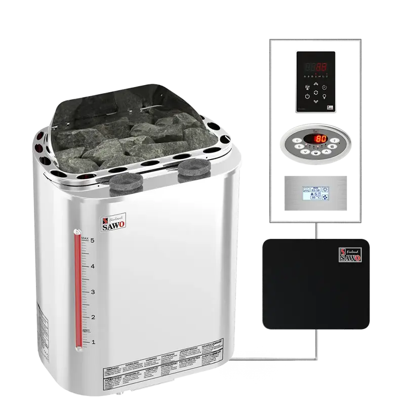 Scandia Combi 9kW (kamna & pára) (nutno dokoupit ovládací panel a ŘJ Saunova 2.0 Built-In)