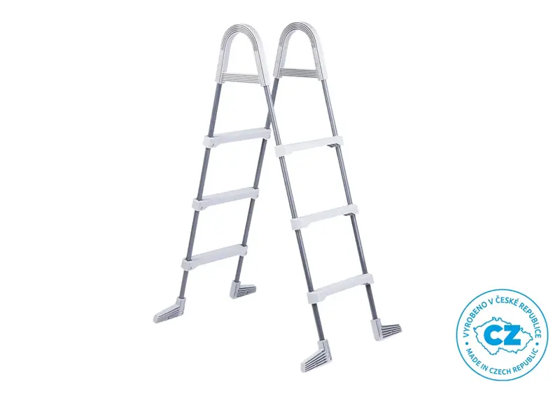 Schůdky k bazénům - výška stěny do 1,07 m - šedé